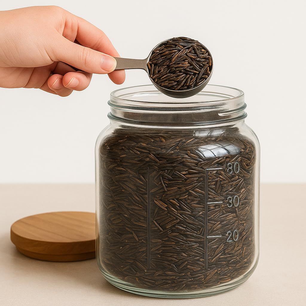 Kitchentoolz 64 oz square mason jar wooden lid, view 5