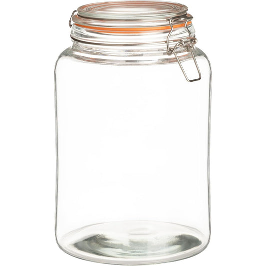 Gallon hinged lid jar extra wide reach-in opening