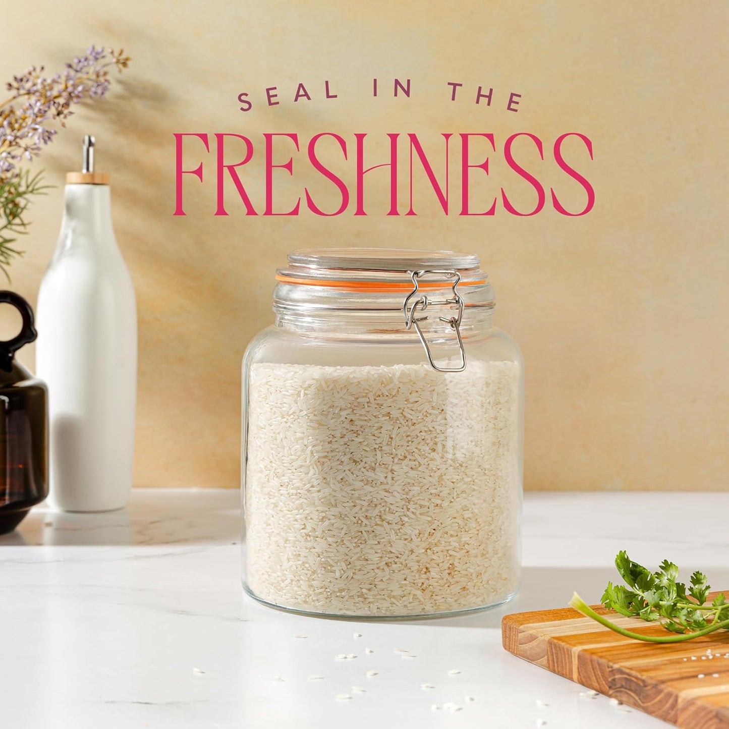 Half Gallon Glass Jar with Swing Clasp Lid