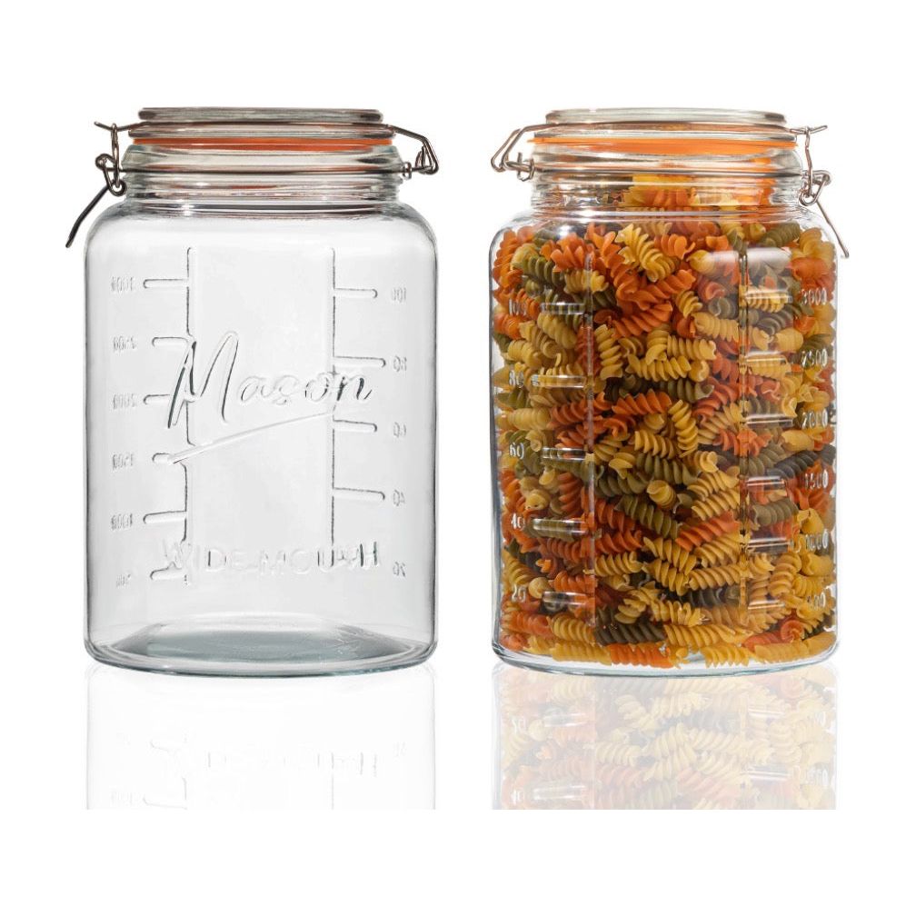 1 Gallon Mason Jar - Mason Logo - Swing Top