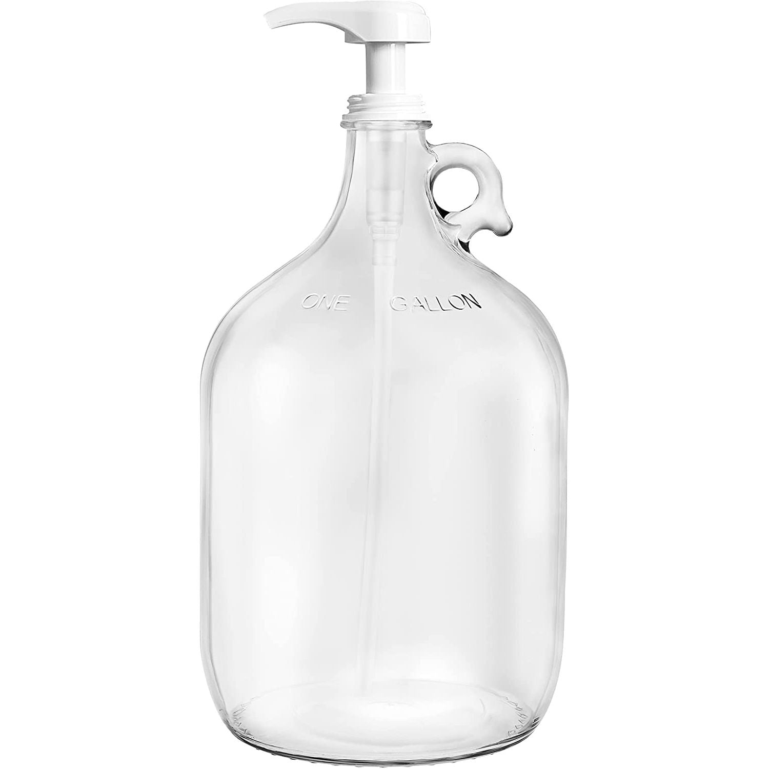 1-Gallon Glass Beverage Dispenser with White Hermetic Top