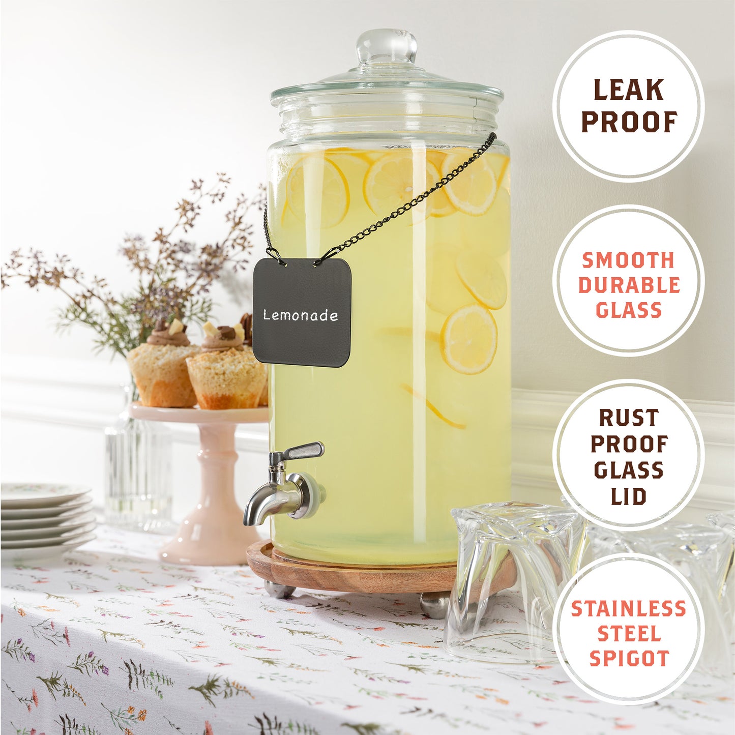 2 gallon round drink dispenser, view 5