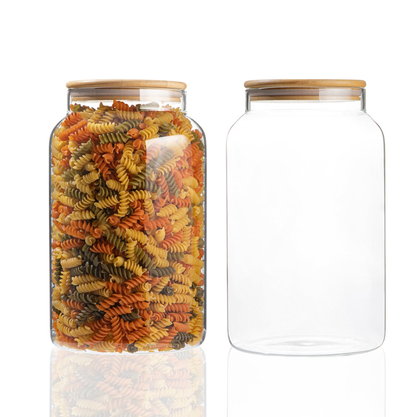 Kitchentoolz borosilicate jar bamboo lid, view 6