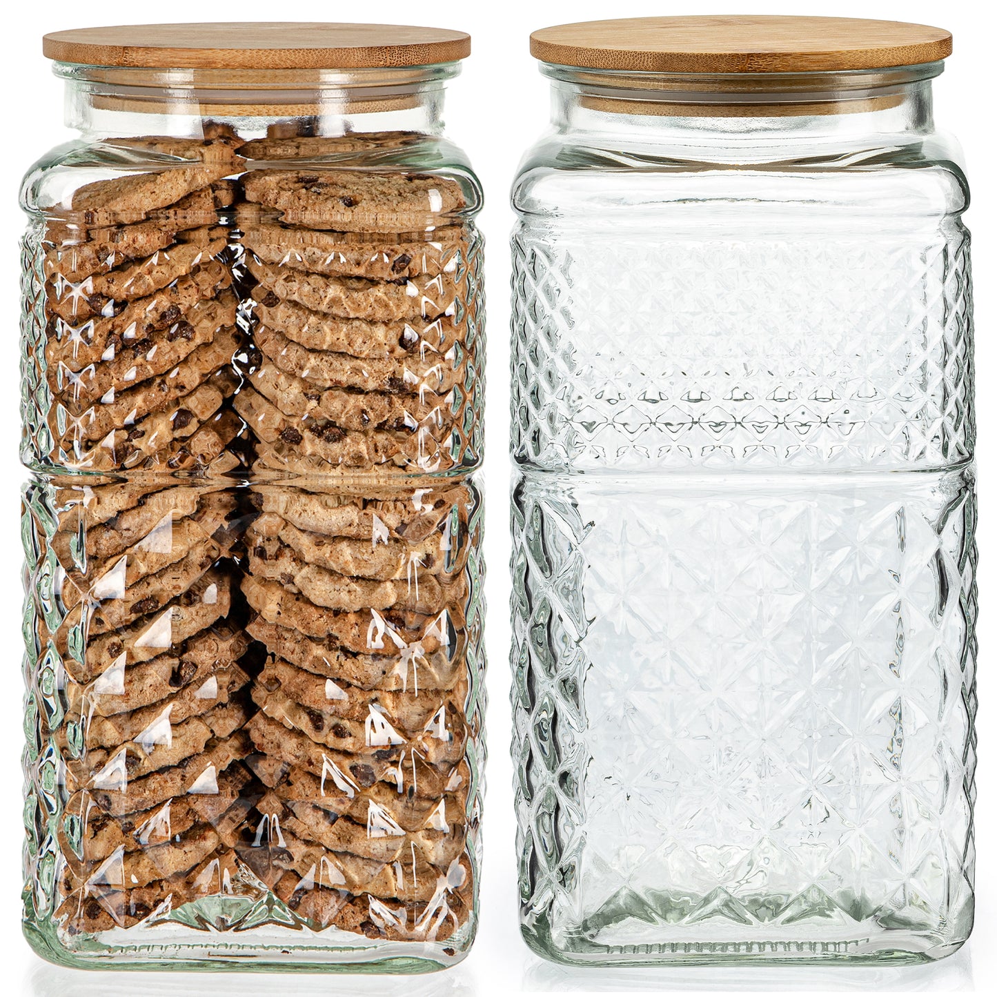 Large Airtight Glass Kitchen Canister (110 FL OZ)