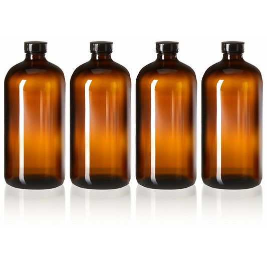Amber glass growler bottles for kombucha and cold brew
