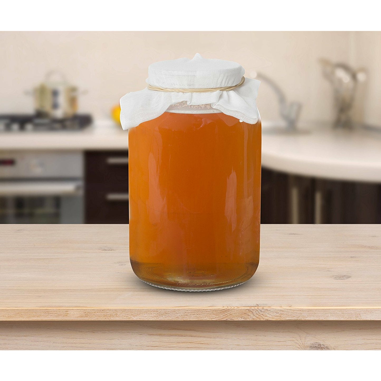 Glass kombucha brewing jar for home fermentation, view 4