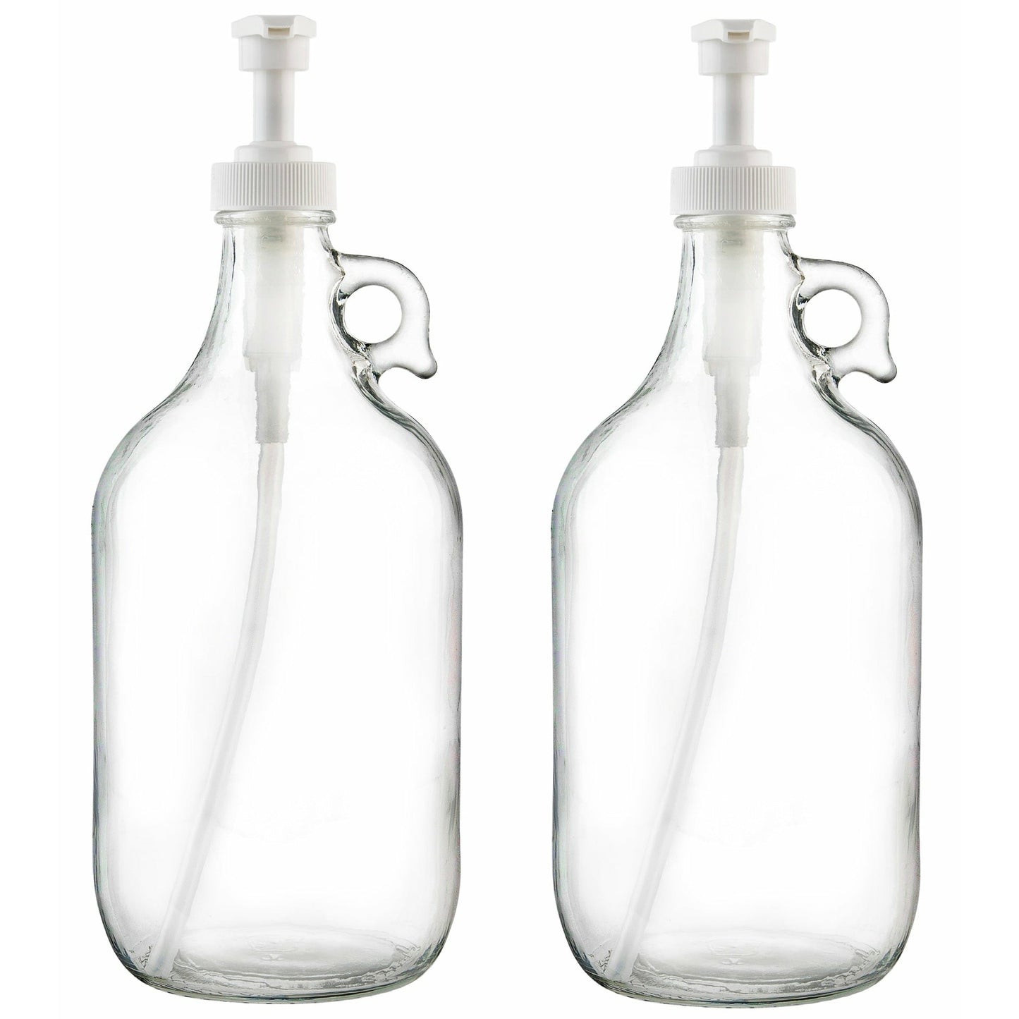 Half Gallon Glass Pump Dispenser Bottle