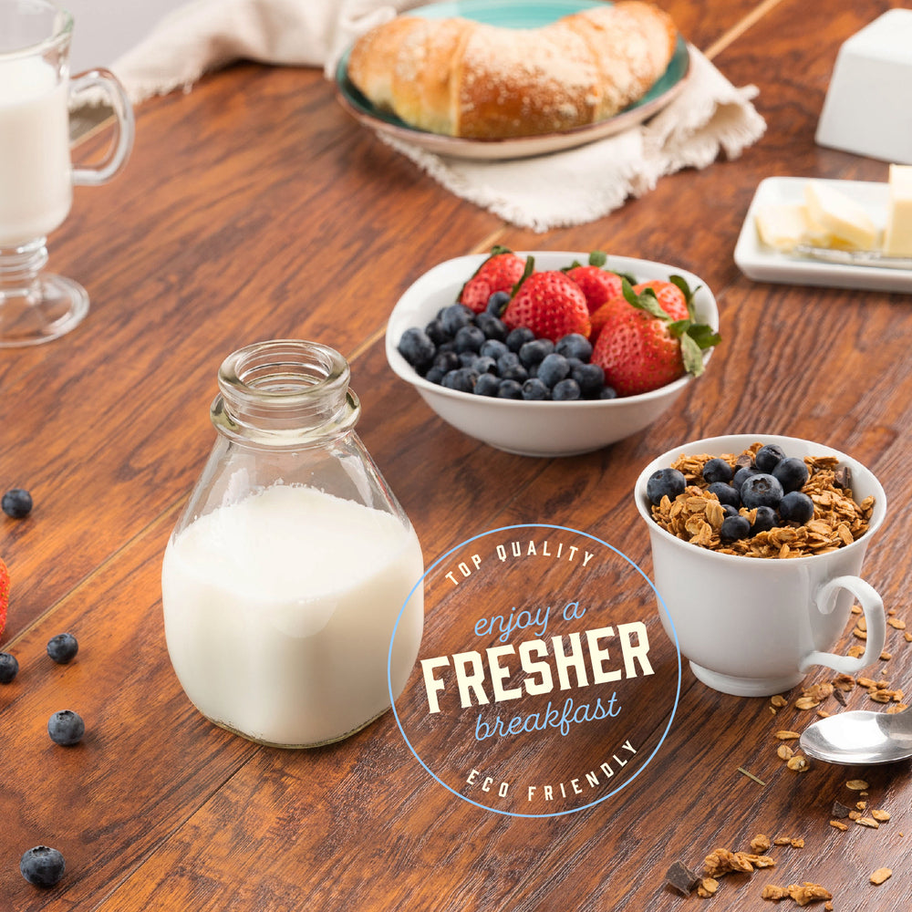 16oz Farmhouse Glass Milk Bottle - Squat