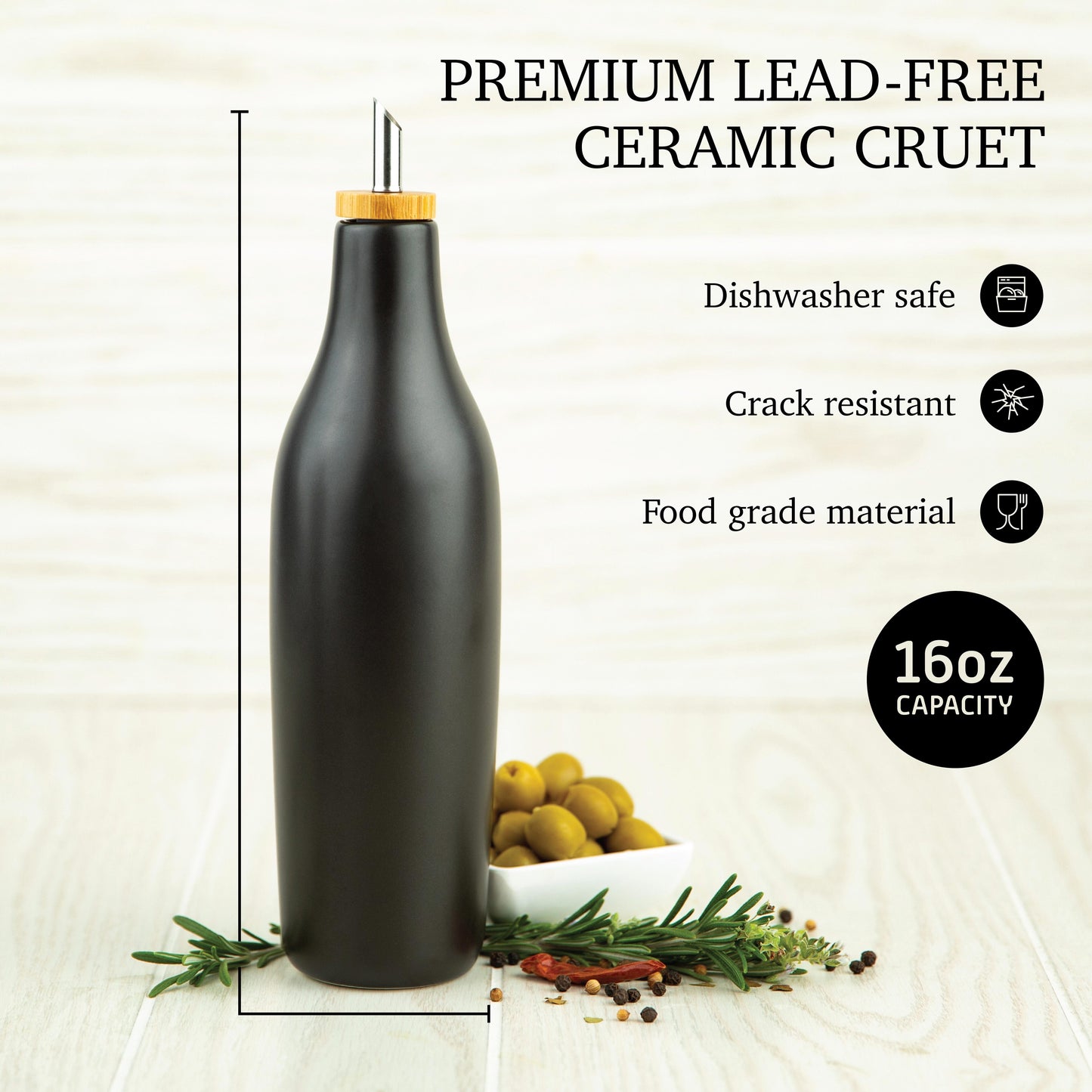 Ceramic Olive Oil Dispenser Bottle