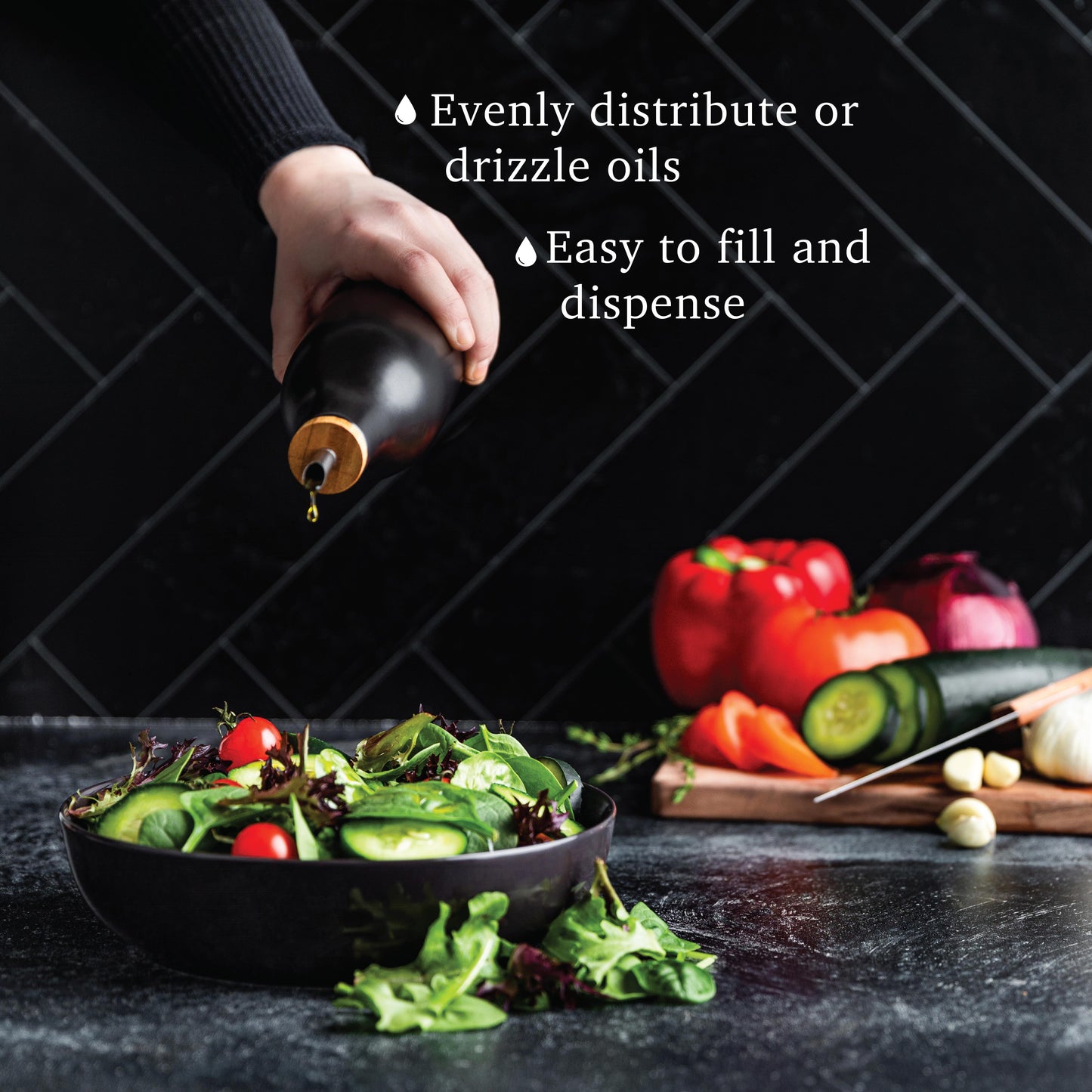 Ceramic Olive Oil Dispenser Bottle