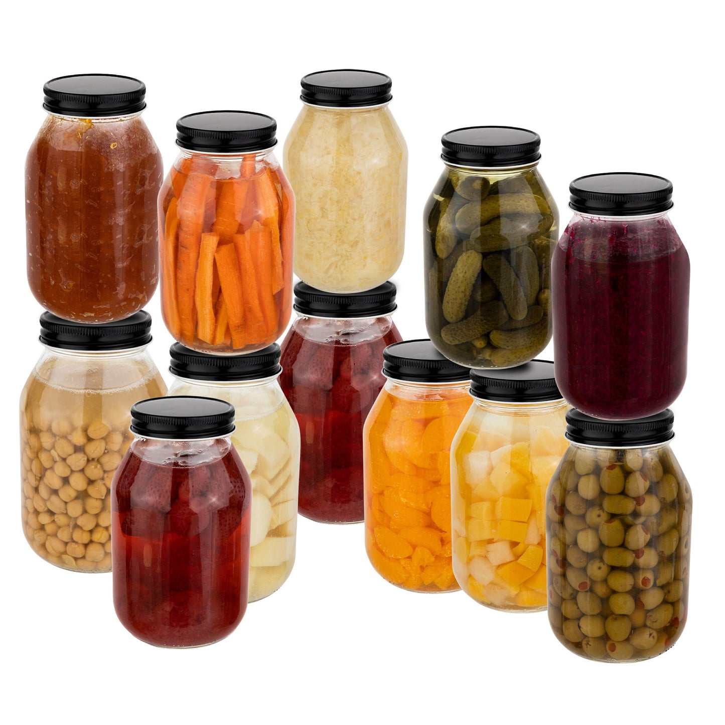 32oz Mayo Mason Jars - Metal Lids