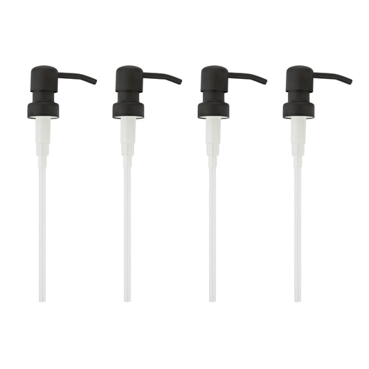 Brushed stainless steel pump for glass bottles