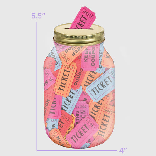 Countertop coin tip jar for cafes
