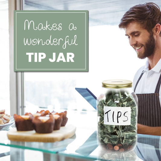 64 oz change jar slotted lid detail