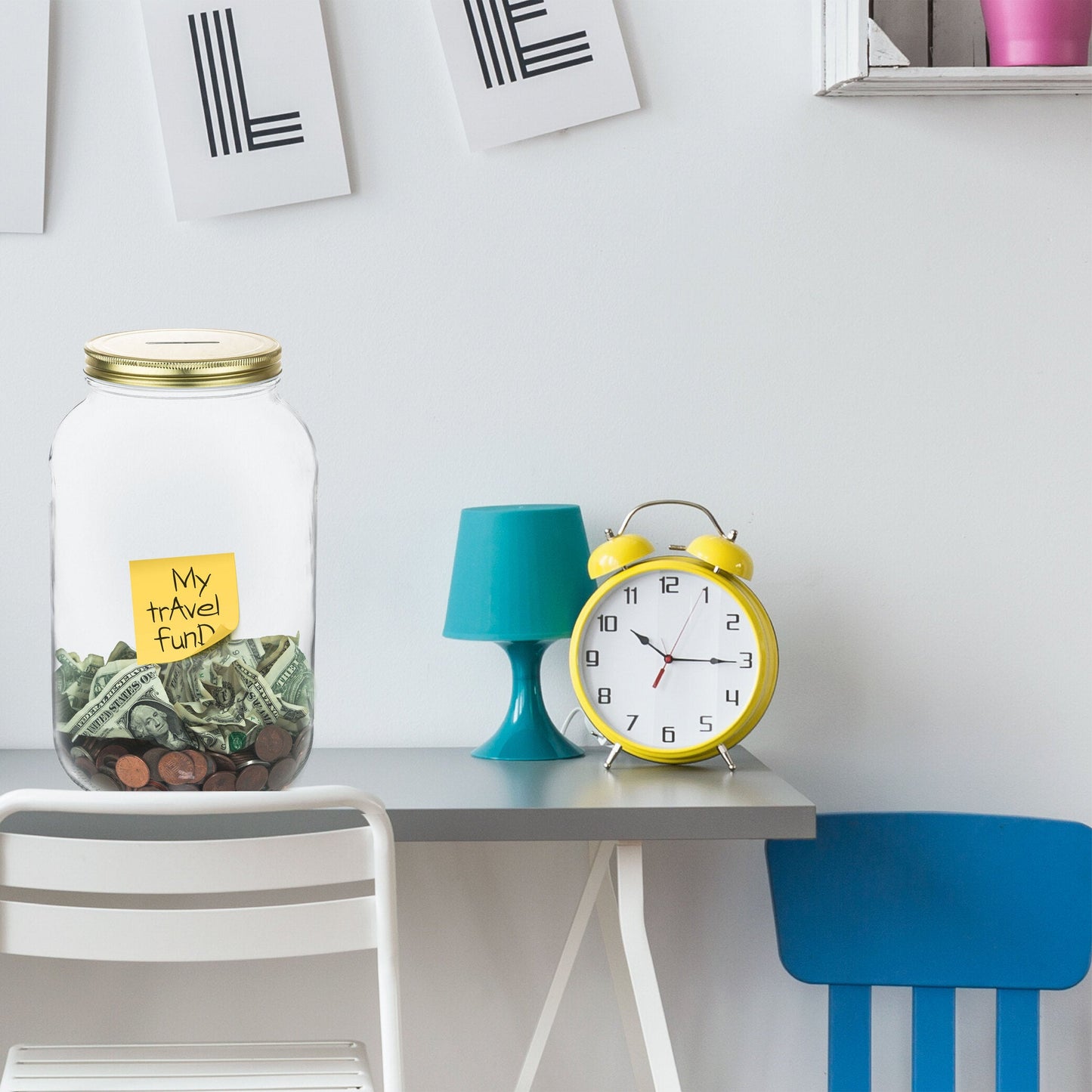 Half Gallon Coin Jar