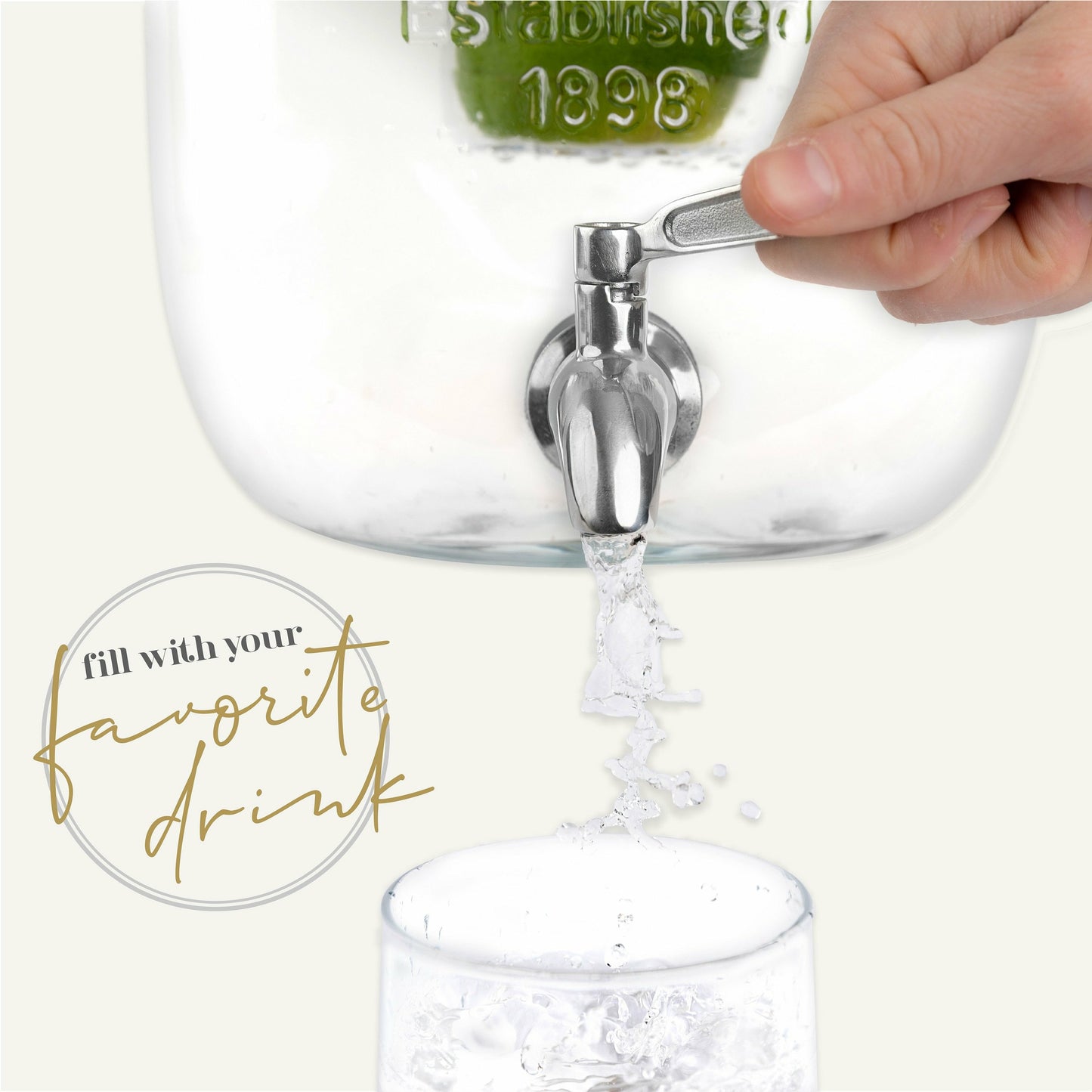 1 Gallon Glass Infuser Dispenser - Yorkshire