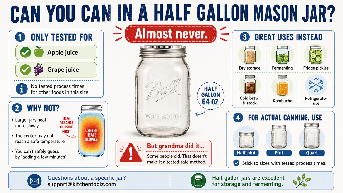 Can You Can in a Half Gallon Mason Jar?