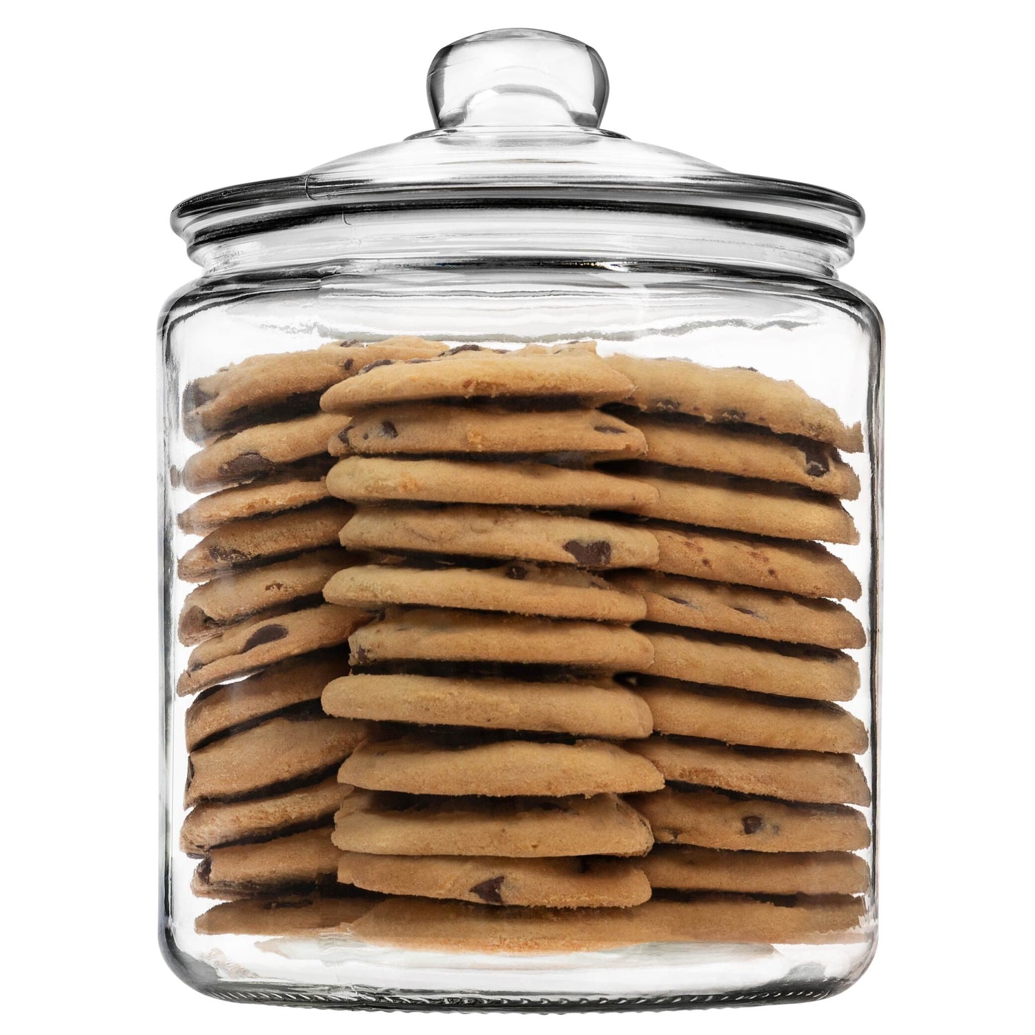 Glass cookie jars with airtight lids