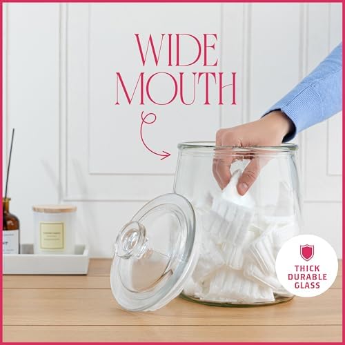 Modern cookie jar storing dry goods in pantry