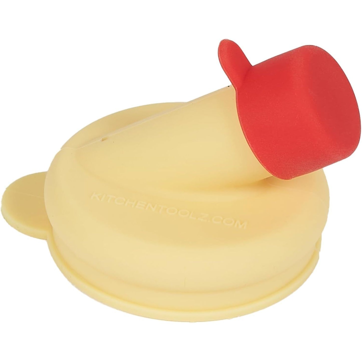 Snap-on pour spouts for 48mm glass milk bottles
