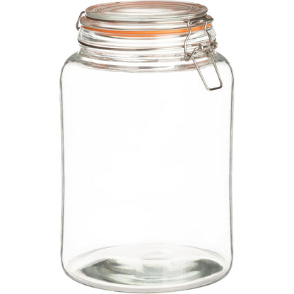 Gallon hinged lid jar extra wide reach-in opening