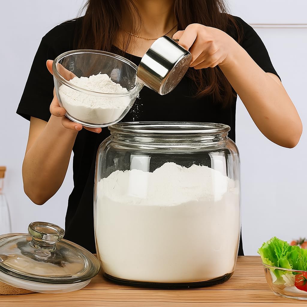 2.5 Gallon Extra Large Glass Cookie Jar - Airtight Lid