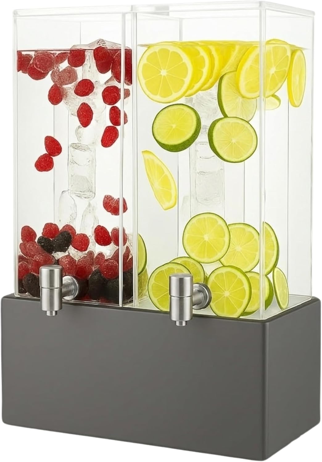 1.25 Gallon Acrylic Beverage Dispenser with Ice Core & Stand