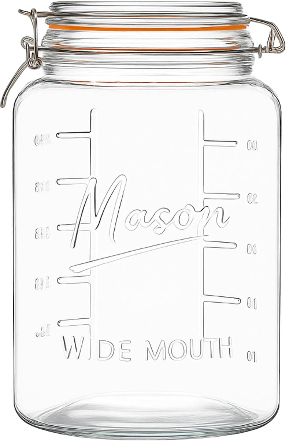 1 Gallon Mason Jar - Mason Logo - Swing Top