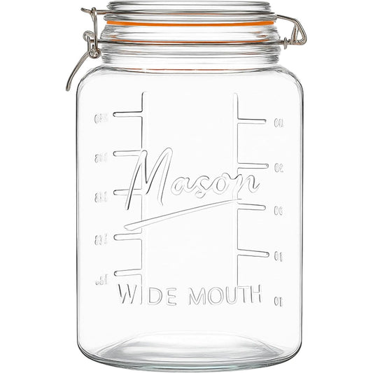 1 Gallon Mason Jar - Mason Logo - Swing Top