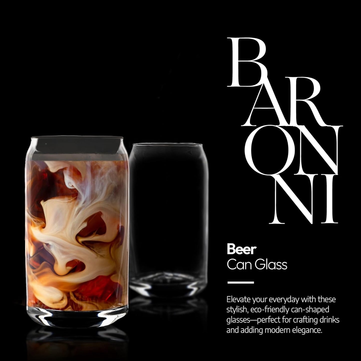 Can Shaped Drinking Glass - 16oz - by Baronni