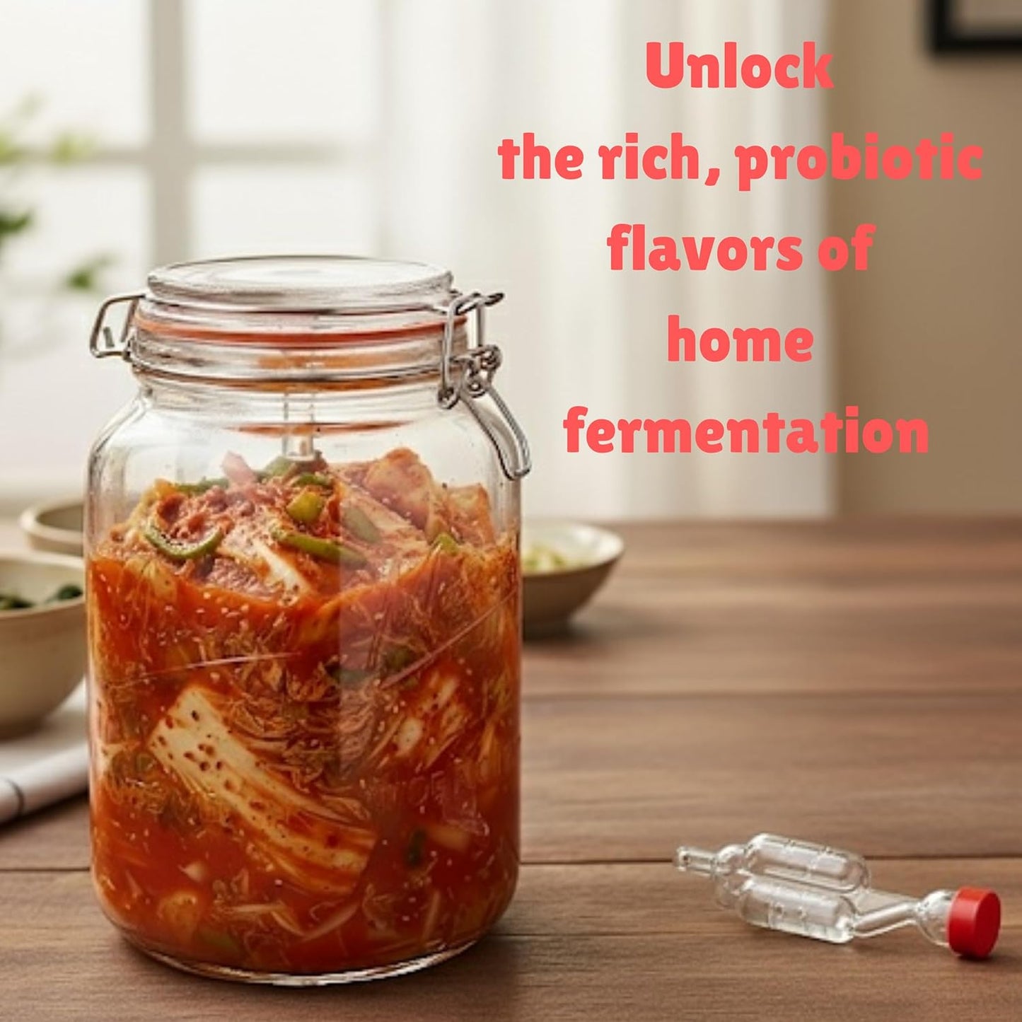 1 Gallon Glass Fermenting Jar - Airlock Lid