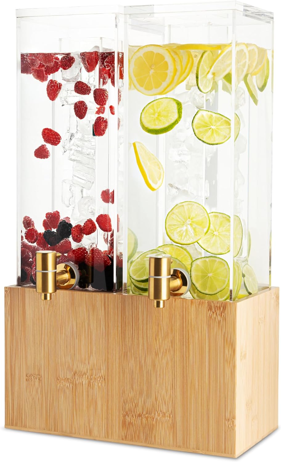 1.25 Gallon Acrylic Beverage Dispenser with Ice Core & Stand