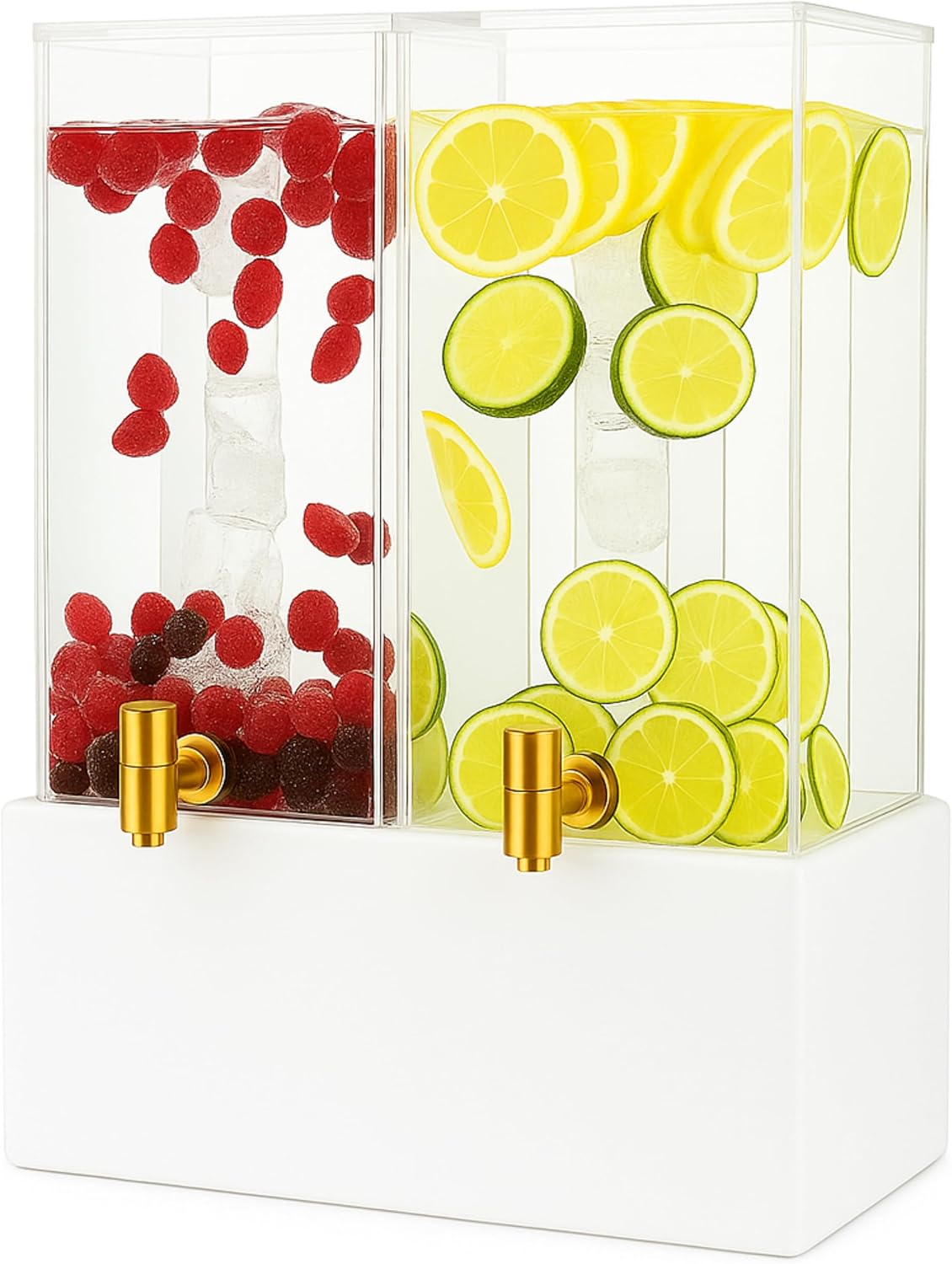 1.25 Gallon Acrylic Beverage Dispenser with Ice Core & Stand