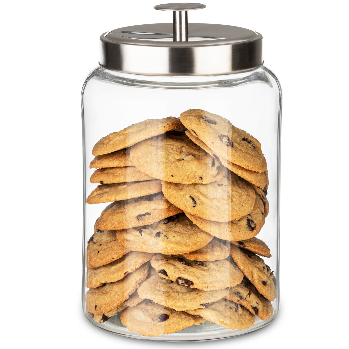 1 Gallon Glass Cookie Jar - Metal Lid