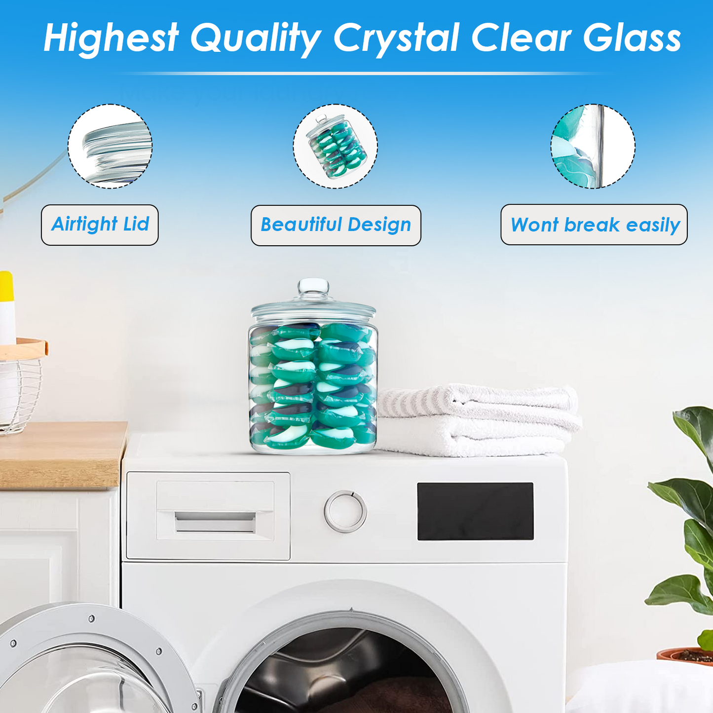 Glass Laundry Pod Holder