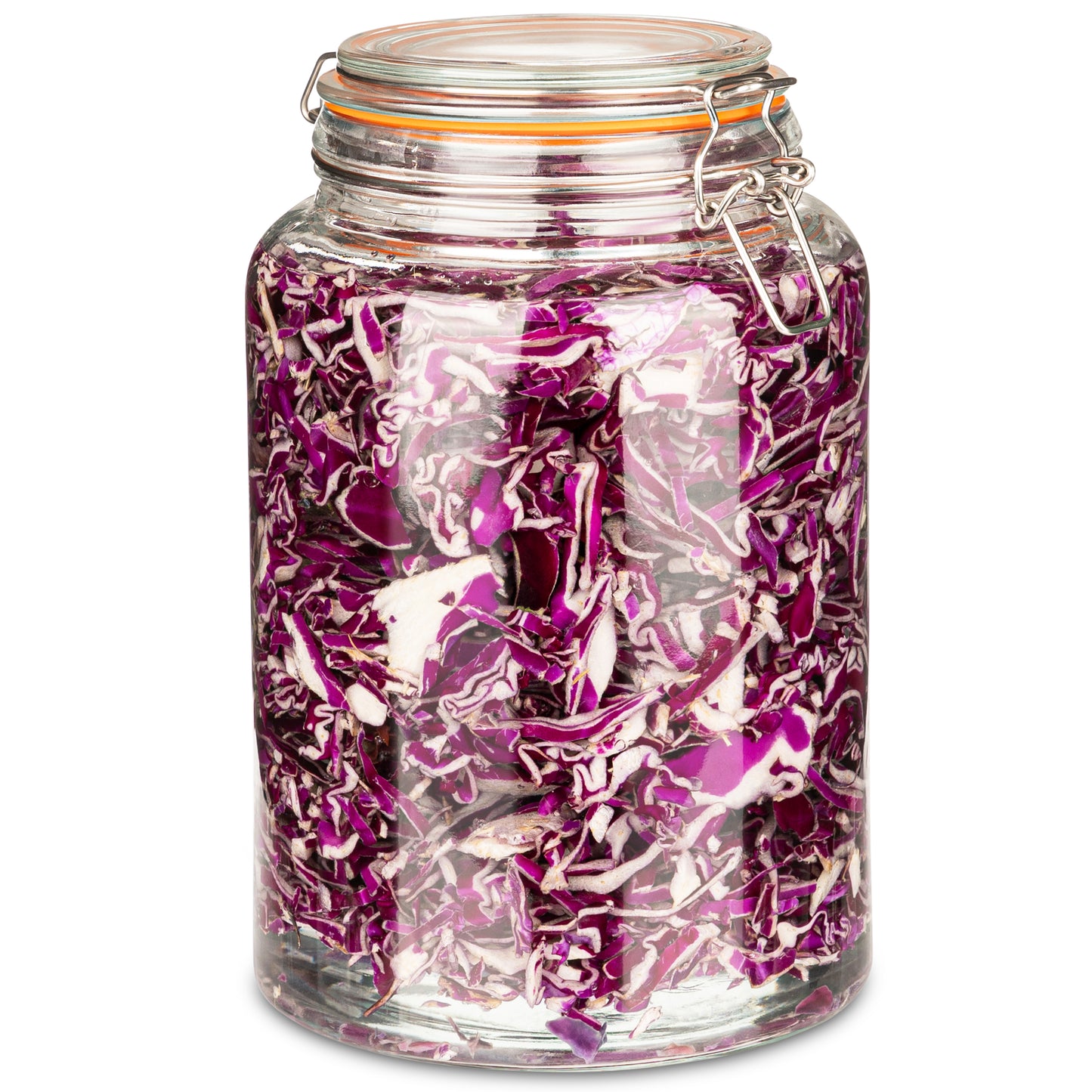 1 gallon glass pickling jar with hinge clasp lid