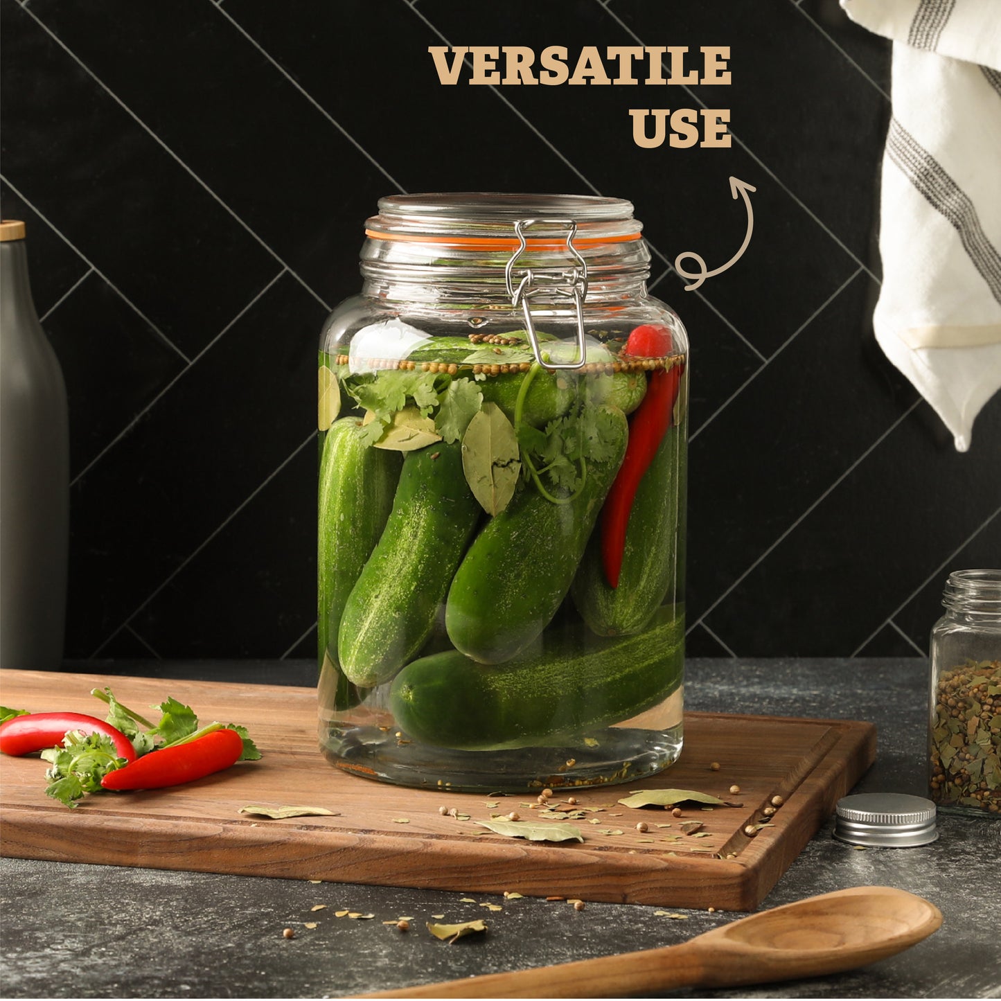 Extra wide mouth gallon jar for big batch ferments