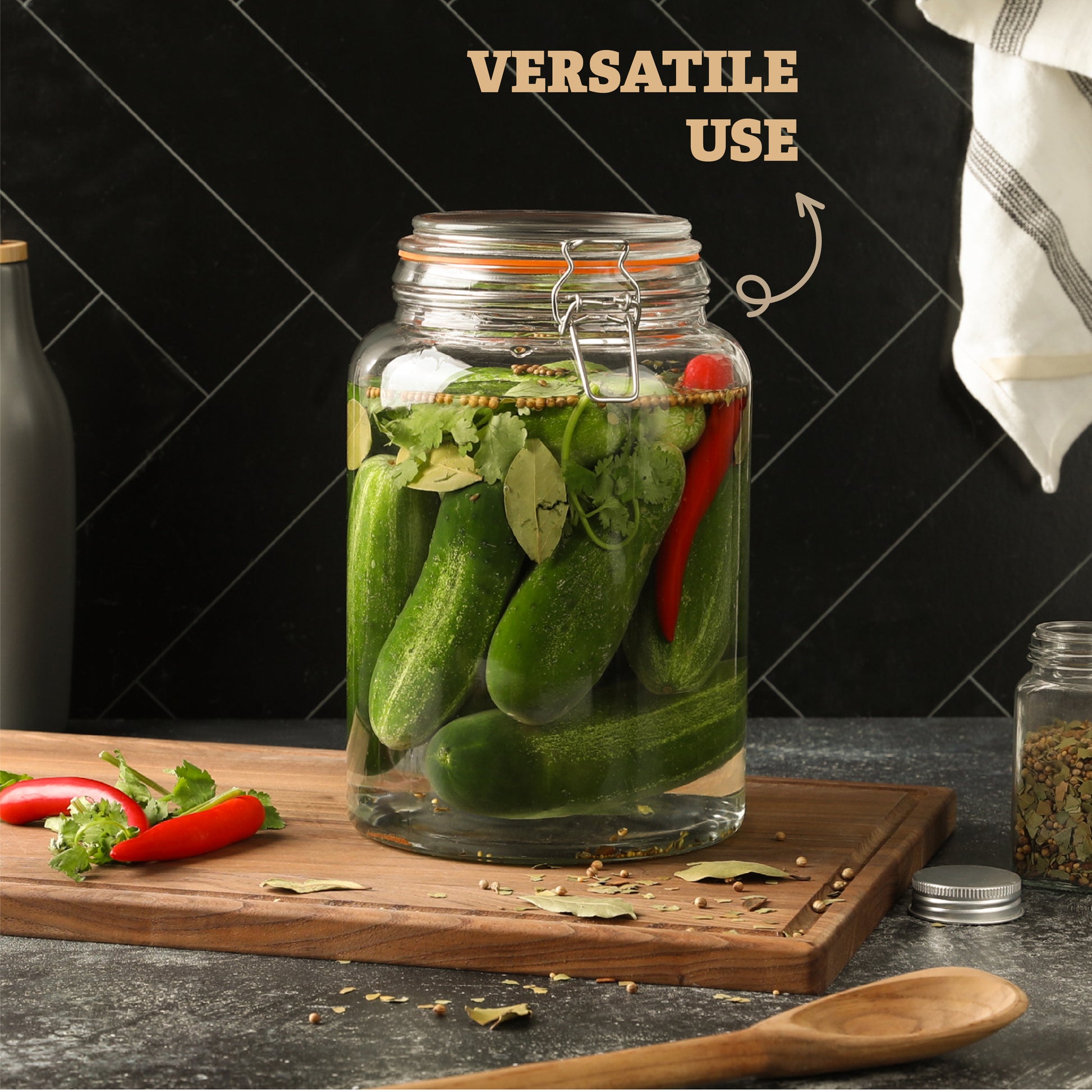 Extra wide mouth gallon jar for big batch ferments
