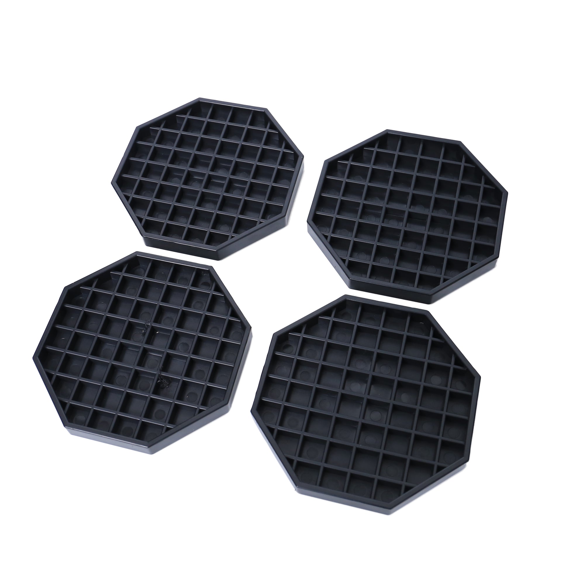 Black drip trays, set view