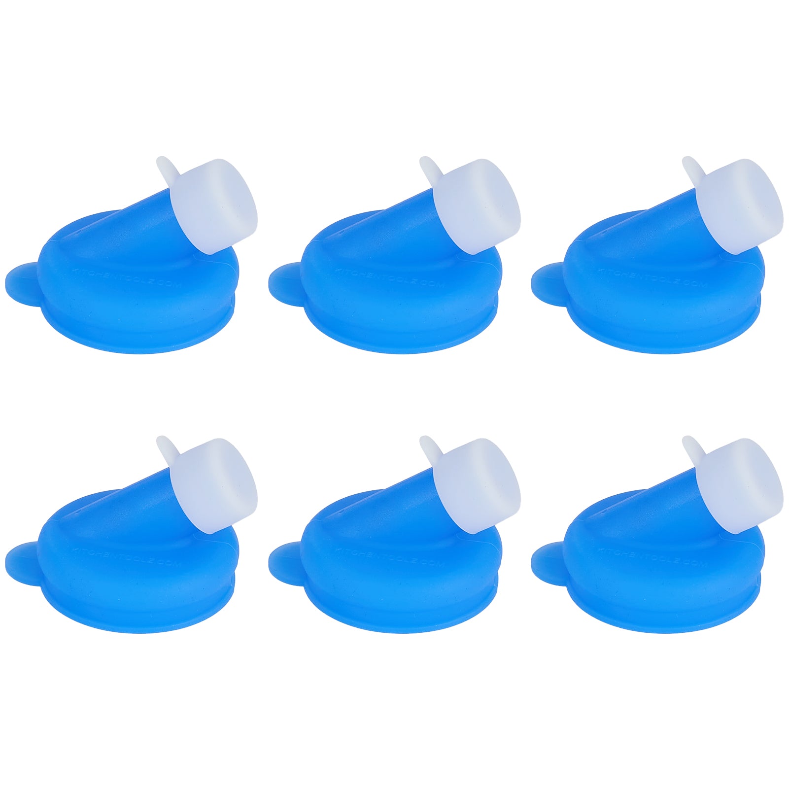 Silicone spout installed on milk bottle