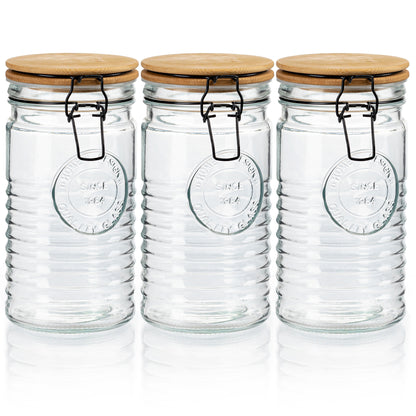 Set of 3 mason storage jars, view 8