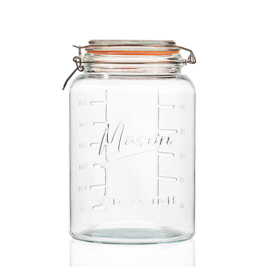 1 Gallon Mason Jar - Mason Logo - Swing Top