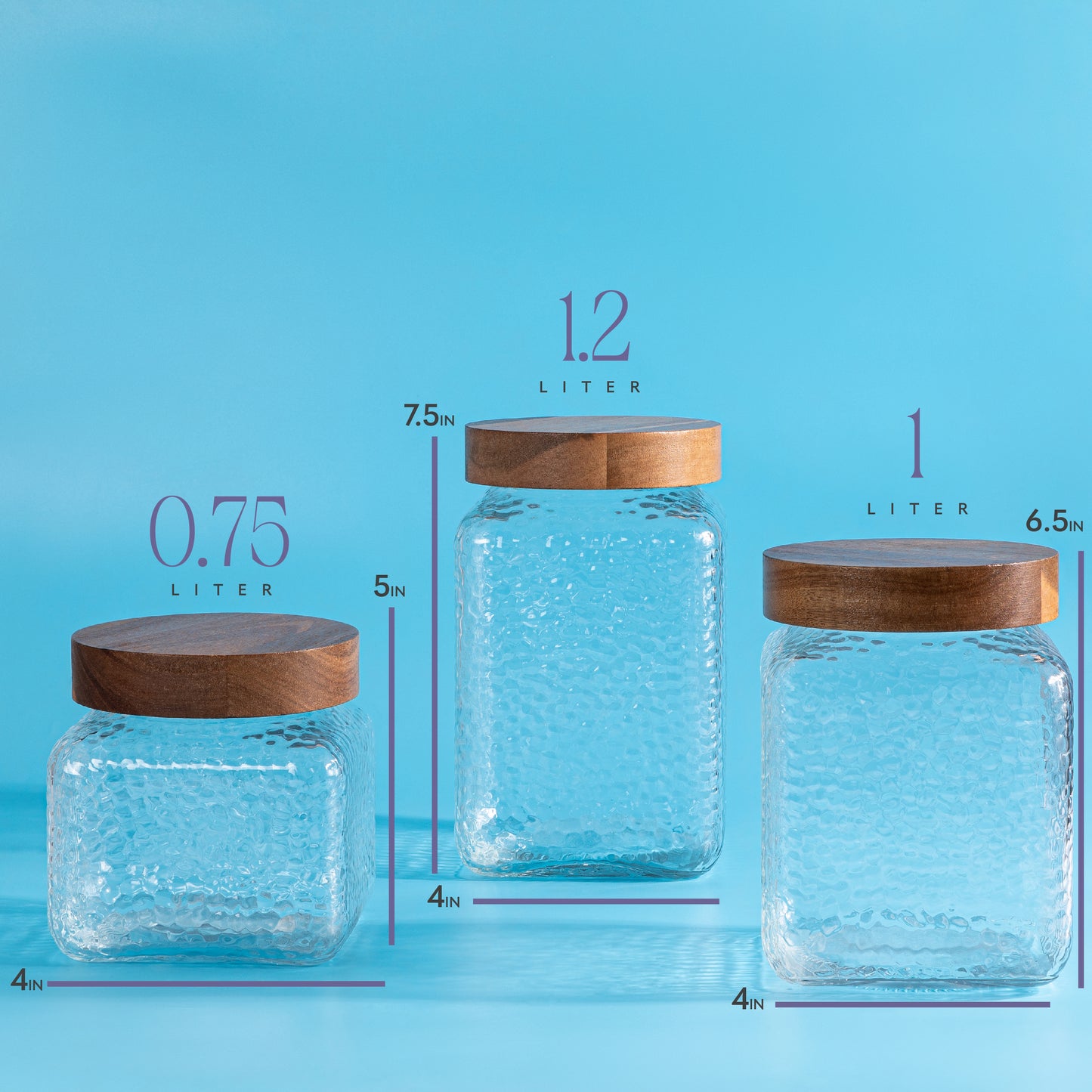 Food Storage Container Set with Airtight Lids – Retro Design (Set of 3)