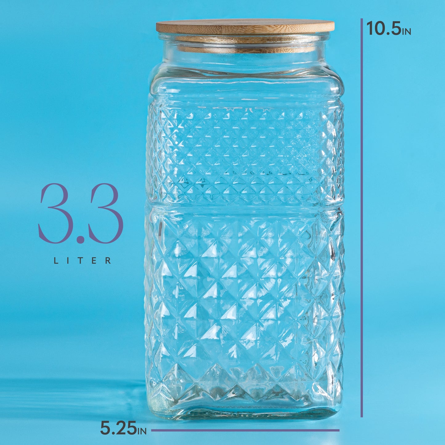 Large Airtight Glass Kitchen Canister (110 FL OZ)