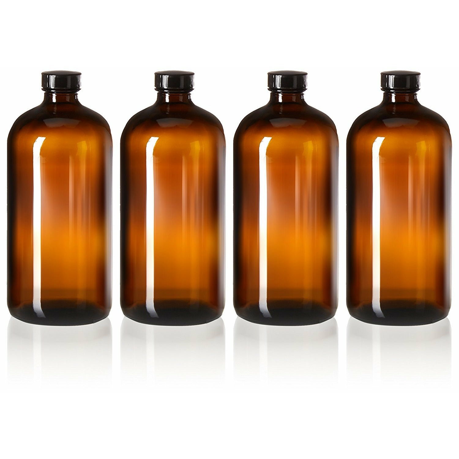 Amber glass growler bottles for kombucha and cold brew