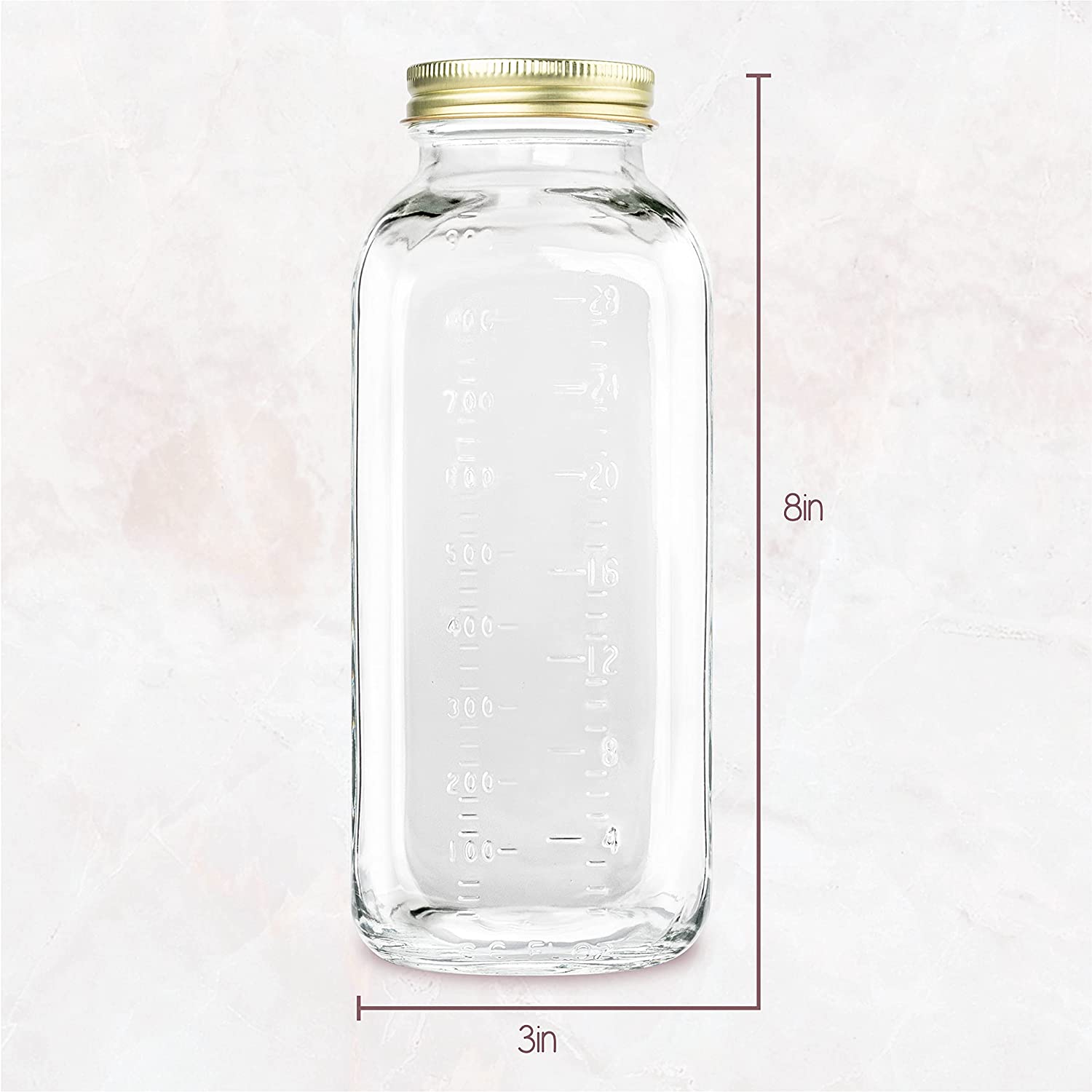 Quart glass milk bottles for meal prep