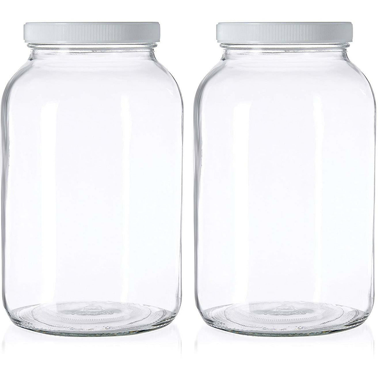 1 Gallon Glass Large Mason Jar - Plastic Lids