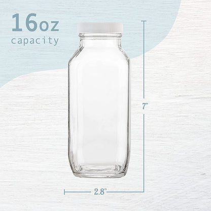 Square glass juice bottle lid detail