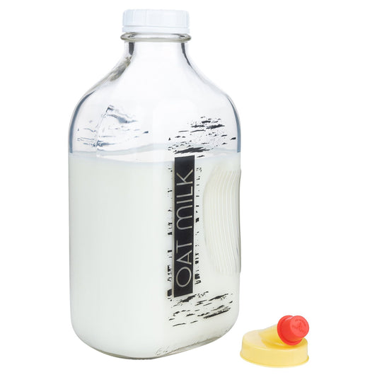 Signature Print 64oz Farmhouse Milk Bottle with Lid and Pour Spout - Oat Milk