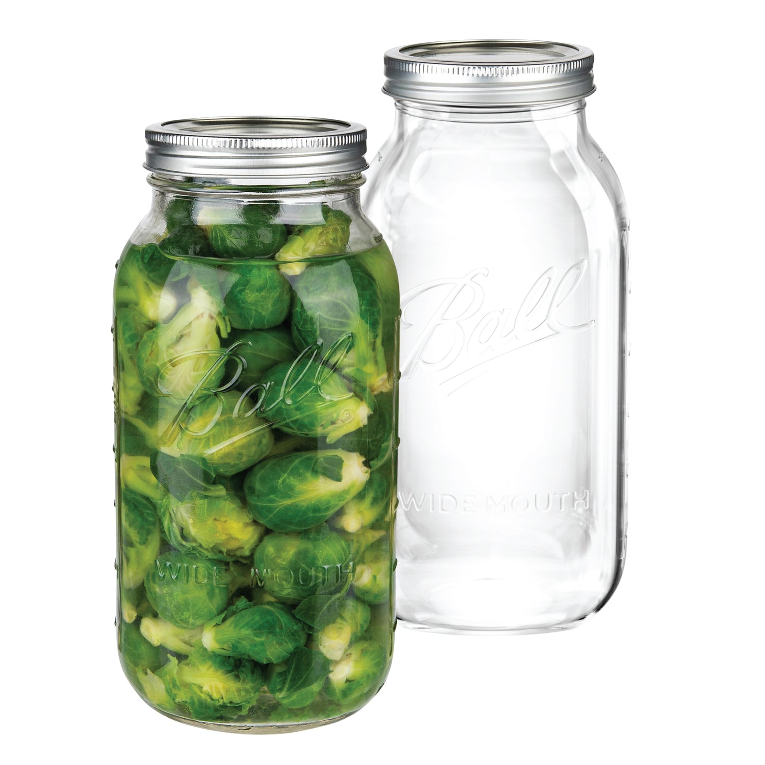 Wide Mouth Mason Jars 64 oz 3 Pack Half Gallon Glass Jar with Airtight  Lids, Large Mason Jar with Scale Mark Food Storage Canning Jars for  Pickling